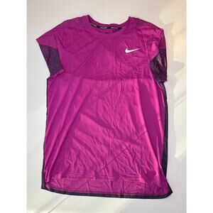 Nike Court Slam Dri-Fit Tennis Shirt Hot Fuchsia Size Medium Men's
